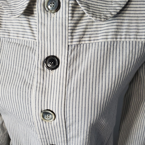 Vintage A.P.C. Striped Button Down Belted Dress 36 - Picture 4 of 6